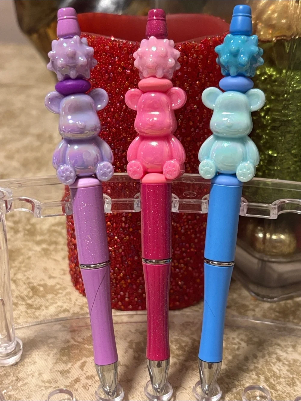 Bear beaded pen (1)
